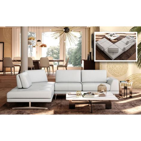 Accenti Italia Bellagio Italian Modern Full Genuine Leather Sectional