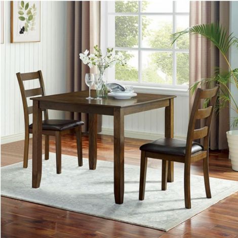 Aviak 3pc Walnut Dining Table Set