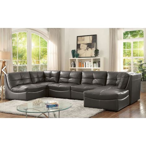 Aylain Modular Leather Sectional Sofa