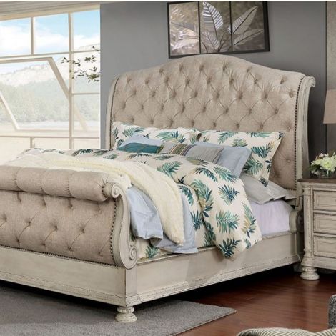 Barrt Button Tufted Fabric Bed 