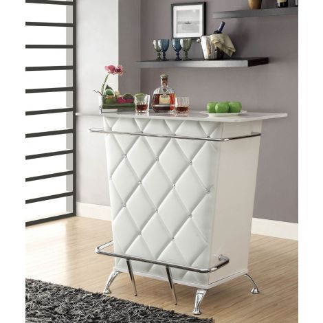 Beky Contemporary White Bar Tabl