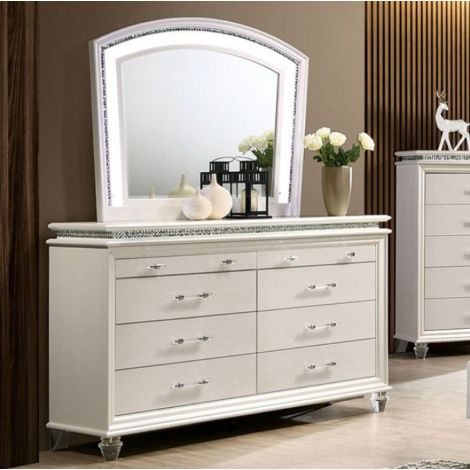 Braidy Pearl White Dresser