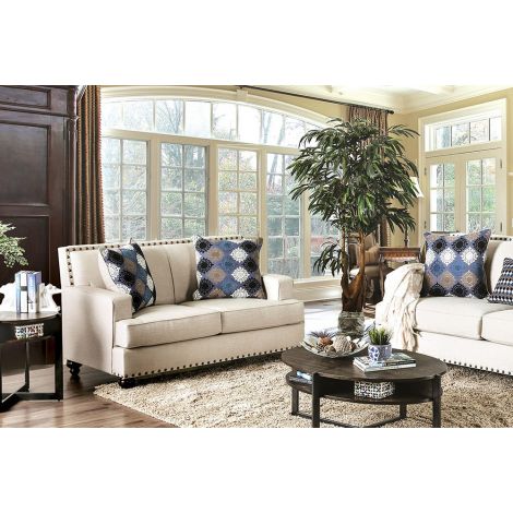 Calumbia Transitional Style Loveseat