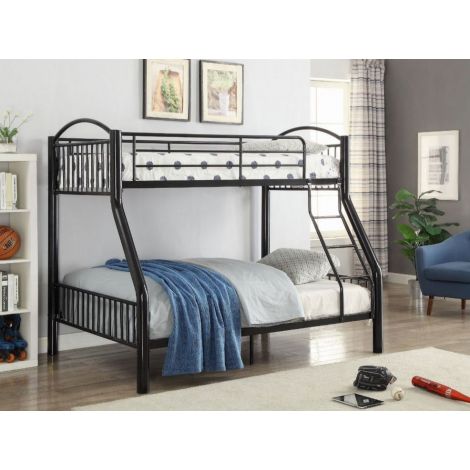 Cayelynne Black Full Twin Bunk Bed