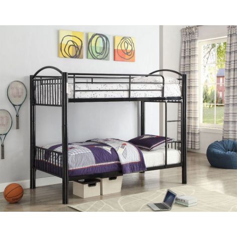 Cayelynne Black Twin Twin Bunk Bed