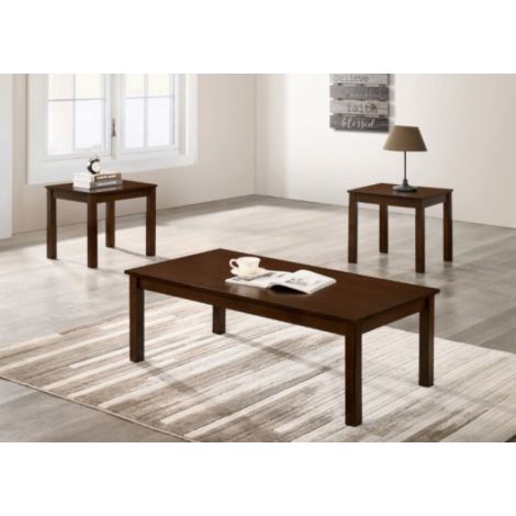 Cicilia 3pc Brown Coffee Table