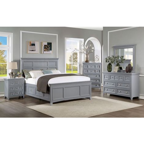 Citadel Gray Drawer Bed