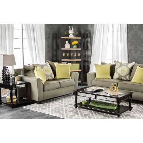 Derick Gray Fabric Loveseat