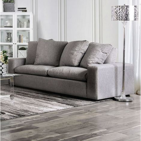 Dison Gray Fabric Loveseat