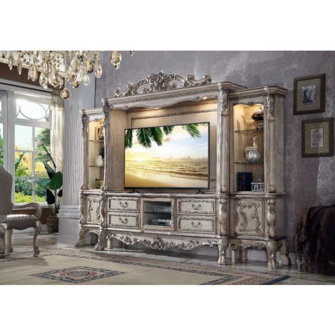 Dresd Vintage Bone White Entertainment Center