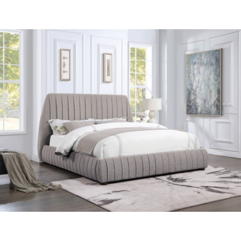 Evette Bed Low Profile Upholstered