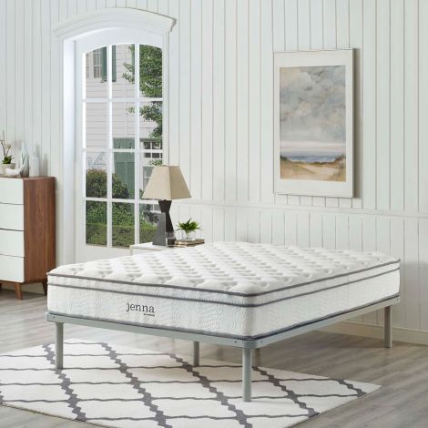 Jenna Modway White Innerspring Mattress