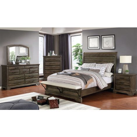 Jerami Light Walnut Bed