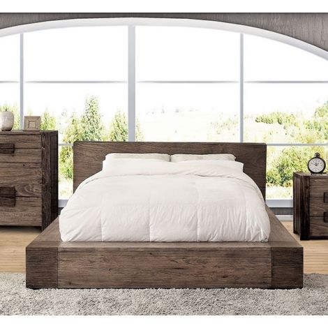 Jiaro Rustic Natural Tone Finish Bed