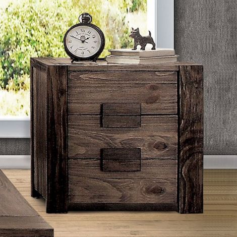 Jiaro Rustic Natural Tone Finish Nightstand