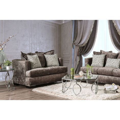 Karlo Chenille Fabric Loveseat