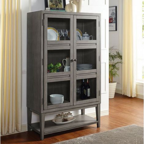 Karlo Gray Dining Curio Cabinet