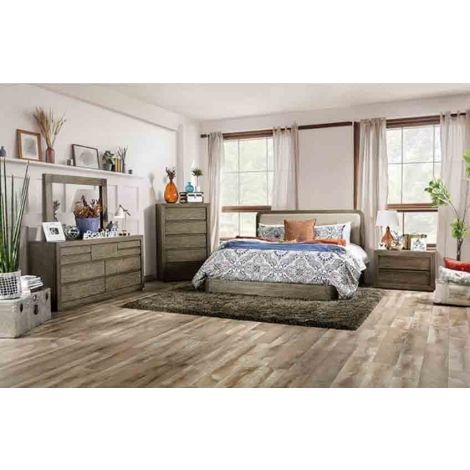 Kostan2 Wood Grain Low Profile Platform Bed