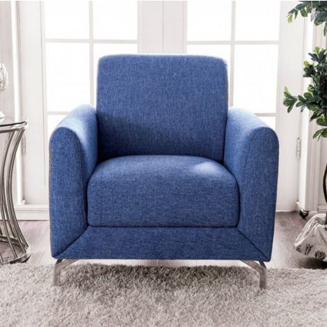 Laura Blue Contemporary Style Chair