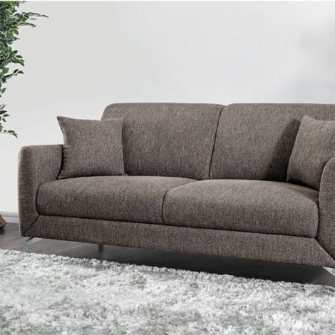 Laura- Brown Contemporary Style Sofa