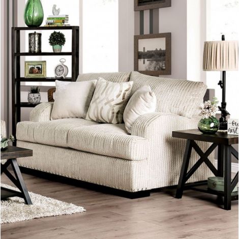 Layla Sheltered Arms Fabric Loveseat