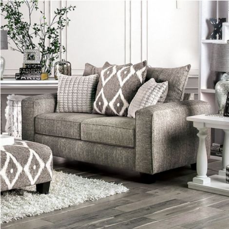 Lesslie Upholstery Gray Loveseat