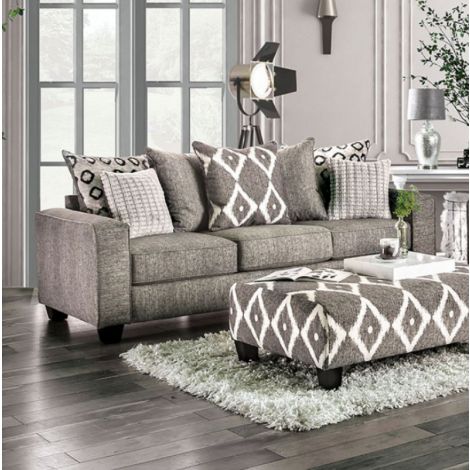 Lesslie Upholstery Gray Sofa