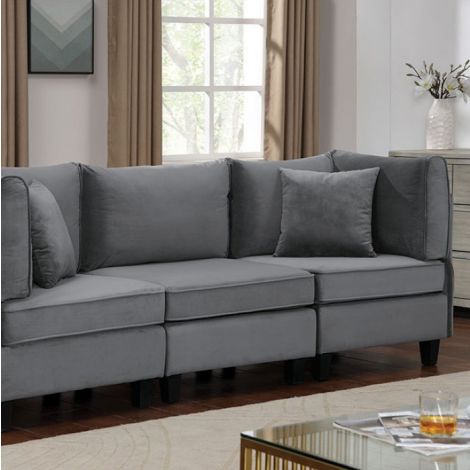Lizzy Gray Extendable Sofa