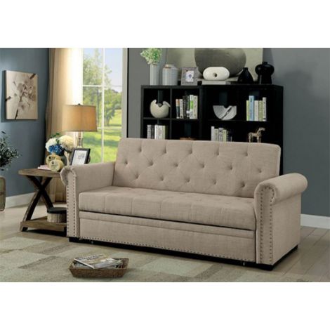 Lonas Nailhead Trim Futon Sofa Bed