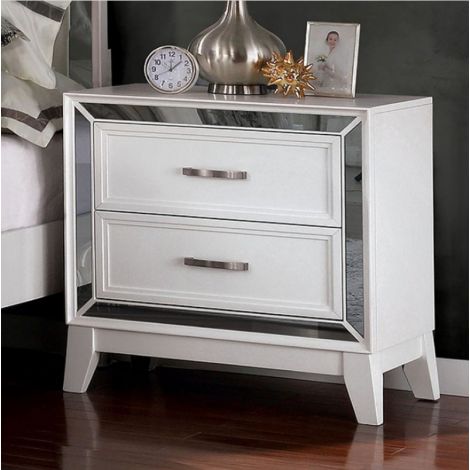 Mangia White Finish Nightstand