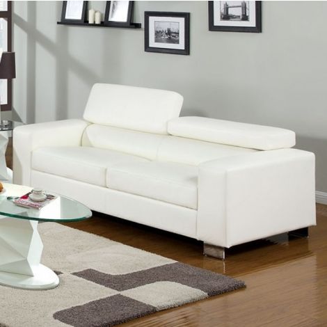 Marki Contemporary White Sofa