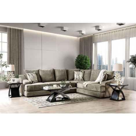 Mikka Contemporary Style Fabric Sectional