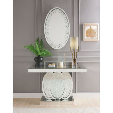 Nisa Oval Base Mirror accent Table 