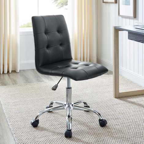 Panorama Black Armless Office Chair