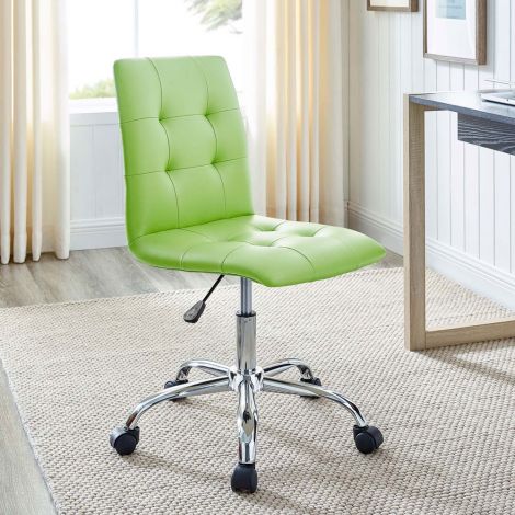 Panorama Green Armless Office Chair