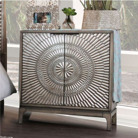 Pareiq Nightstand Antique Gray Finish