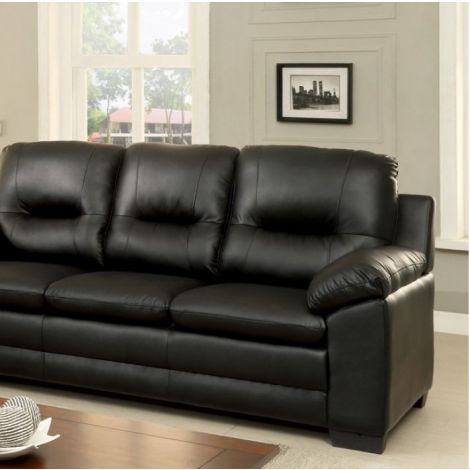 Prima Black Padded Sofa