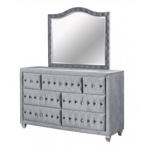 Ritas Fully Upholstery Gray Dresser 