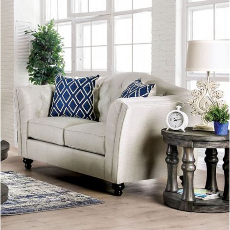 Roth Button Tufted Back Loveseat