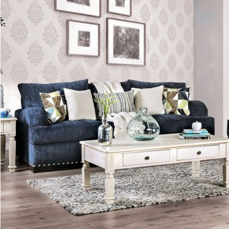 Samaita Navy Fabric Sofa