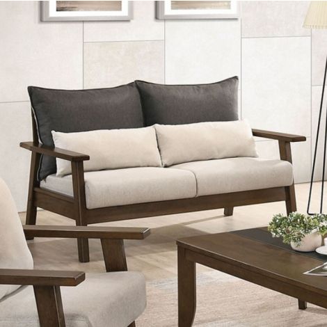 Saul Fabric Two Tone Loveseat