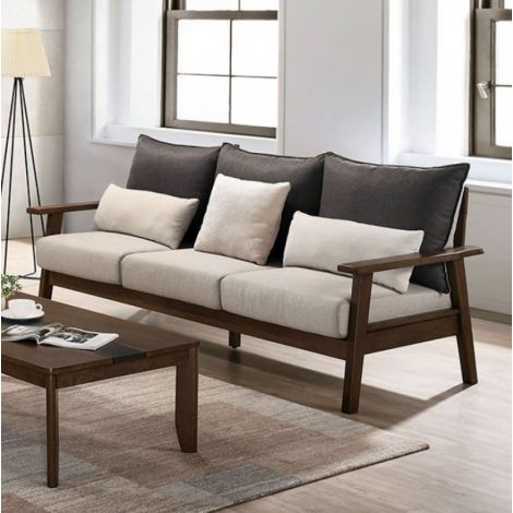 Saul Fabric Two Tone Sofa