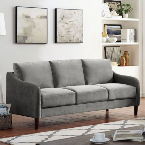 Kris Grey Sloped Sofa