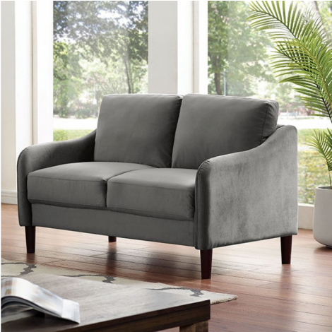 Kris Grey Sloped Loveseat