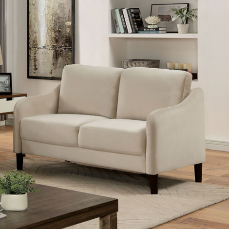 Kris Beige Sloped Loveseat