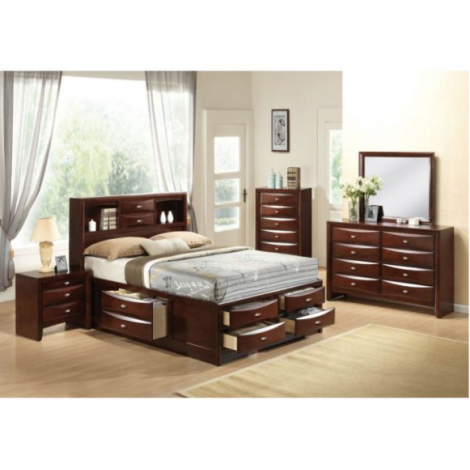 Penne Brown Layered Storage Bed