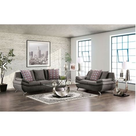 Sierge Sofa Dark Grey Set