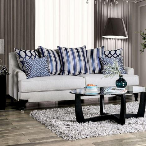 Sossy Contemporary Style Light Gray Sofa