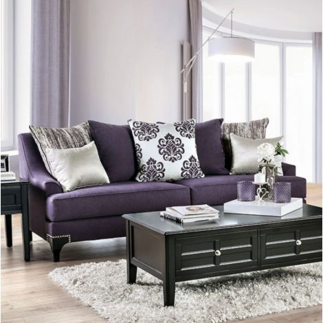 Sossy Contemporary Style Purple Sofa