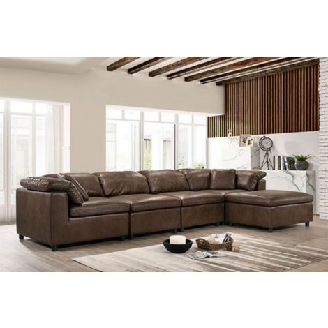 Tim Modular Leather Full Sectional Set